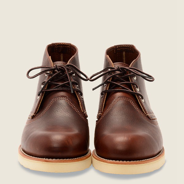 Red Wing Mens Heritage Shoes - Work - Chukka Oil-slick Leather - Brown - JEF605137